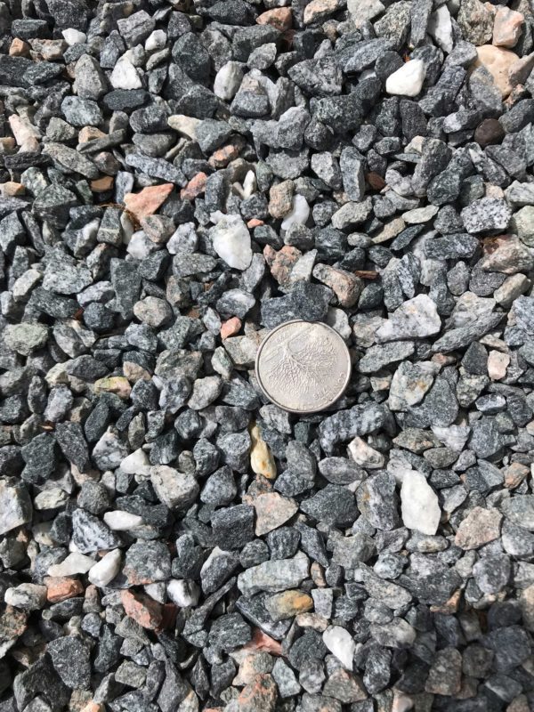 3/8" grey granite gravel 89 size